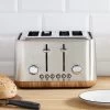 Dunelm Porary Brushed Stainless Steel 4 Slice Toaster