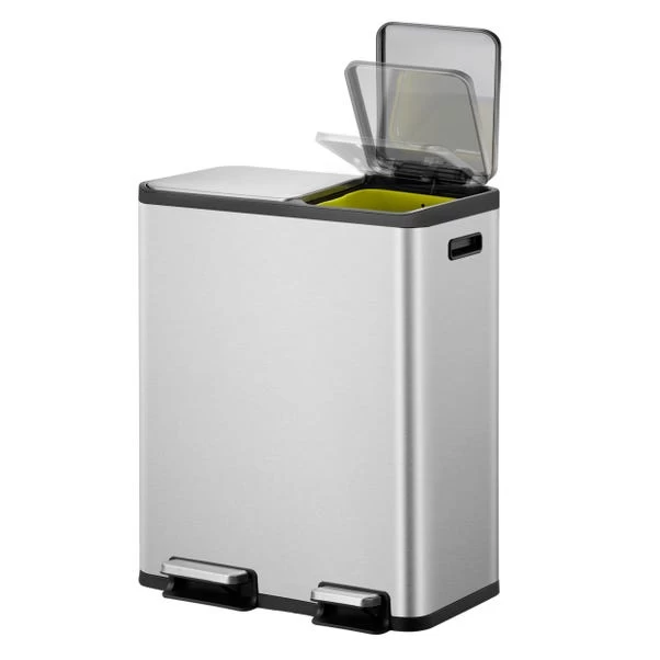 EKO Ecocasa II 30/20L Stainless Steel Recycling Bin 4 EKO Ecocasa II 30/20L Stainless Steel Recycling Bin - Image 2