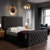 Dunelm Elodie Buttoned Velvet Bed -Comfortable Home 30807497