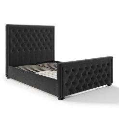 Dunelm Elodie Buttoned Velvet Bed -Comfortable Home 30807497 alt01