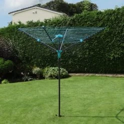 JVL 4 Arm Rotary Clothes Airer, 50m