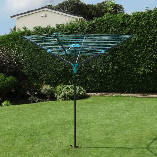 JVL 4 Arm Rotary Clothes Airer, 50m 2 JVL 4 Arm Rotary Clothes Airer, 50m