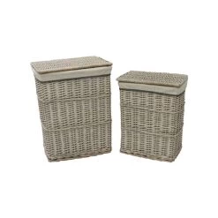 JVL Arianna Willow Set Of 4 Laundry Baskets & Bins -Comfortable Home 30824612 alt04