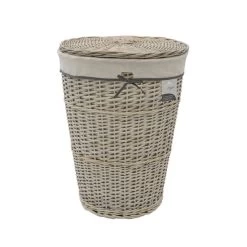 JVL Arianna Willow Round Laundry Basket -Comfortable Home 30824615 alt04